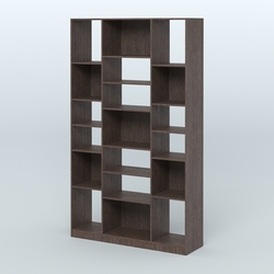 Стеллаж из ДСП серии ЛОФТ №12-2 с полками ДСП, Дуб Венге