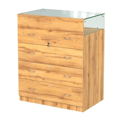 Истра прилавок ювелирный №1 (560мм), Дуб Золотистый