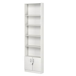 Стеллаж из ДСП с 4-мя полками 150x600 мм серии LEVEL-4 №2 (З/C - ДВП), Белый