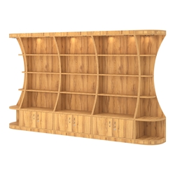 Пристенный высокий стеллаж ГАРАНТ №3, Дуб Золотистый