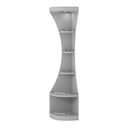 Стеллаж Гарант секторный №1-О с ограничителями, Серый