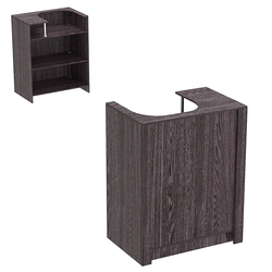 Прилавок из ДСП Модерн №1 под кассу отдельностоящий, Ясень Анкор темный - U31105