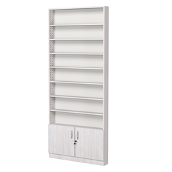 Стеллаж из ДСП с 7-ю полками 100x900 мм серии LEVEL-7 №8 (З/C - ДВП), Ясень Анкор светлый