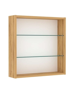 Витрина настенная №1-1Г с двумя полками, Дуб Золотистый