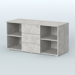 Тумба сервисная Некста, цвет вяз + белый, Метрополитан Грей