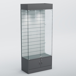 Витрина СЕТЬ №2 с экономпанелью, Темно-Серый