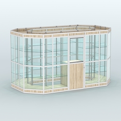 Павильон из профиля островной №5в, Дуб Сонома