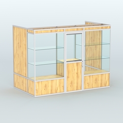 Павильон из профиля пристенный №1а (4,05 кв. м), Дуб Золотистый