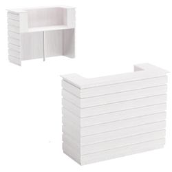 Стойка ресепшен ГРАУНД №4, Ясень Анкор светлый - U31104