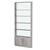 Стеллаж из ДСП с 4-мя полками 150x900 мм серии LEVEL-4 №9-1 (З/C - СТЕКЛО) Бетон Чикаго светло-серый F186 ST9