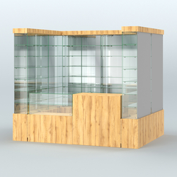 Павильон ИСТРА (глубина витрин-300мм) №2б (4, 32 кв.м), Дуб Золотистый