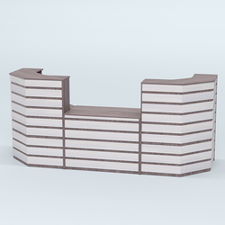 Ресепшен серии ПРАЙМ №7А со столом выдачи, Ясень Анкор темный + Ясень Анкор светлый