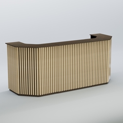 Ресепшен со скошенными углами серии ВЕРТИКАЛЬ №6, Дуб Венге и Дуб Сонома