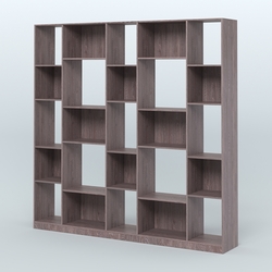 Стеллаж из ДСП серии ЛОФТ №17-1, Ясень Анкор темный