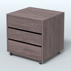 Тумба офисная "Вектор" №1, Ясень Анкор темный