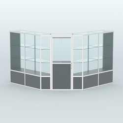 Павильон из профиля угловой №7б (9 кв.м), Темно-Серый