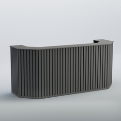 Ресепшен со скошенными углами серии ПРИЛИВ №6, Темно-Серый