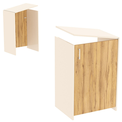 Торговый прилавок-проход серии БРИЗ, Крем Вайс и Дуб Золотистый