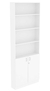 Высокий стеллаж серии Эконом №1-200 мм с дверцами 810 мм и тремя полками Белый