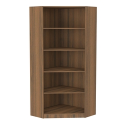 Стеллаж угловой из ДСП серии Эконом №5-3 (торец 350 мм), Орех