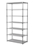 Пристенный торговый стеллаж ЛАЙТ с глубокими полками ДСП №4 Серый