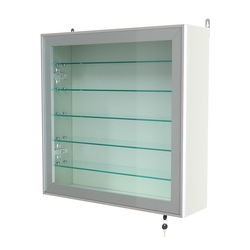 Витрина настенная №1-5А с пятью прозрачными полками серии Collecto, Белый