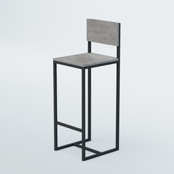 Барный стул "Кофе-брейк" №1, Бетон Чикаго светло-серый F186 ST9