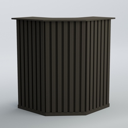 Ресепшен угловой серии ПРИЛИВ №3, Черный