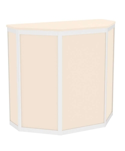 Прилавок из профиля трапеция №1  (открытый), Крем Вайс