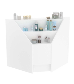 Прилавок-горка угловой №2Б с тремя ярусами (внутренний угол), Белый