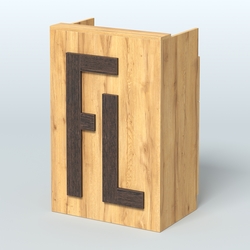 Прилавок "Фаберлинк" №3 под кассу, Дуб Золотистый + Дуб Венге