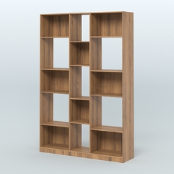 Стеллаж из ДСП серии ЛОФТ №14-1, Орех