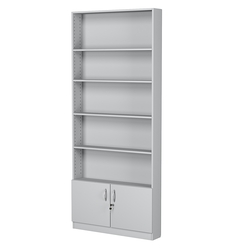 Стеллаж из ДСП с 4-мя полками 150x900 мм серии LEVEL-4 №9 (З/C - ДВП), Серый