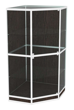 Витрина из профиля пятигранная угловая №8, Дуб Венге