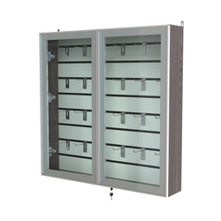 Витрина настенная №4-1Б закрытая с экономпанелью серии Collecto, Ясень Анкор темный