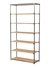 Пристенный торговый стеллаж ЛАЙТ с широкими полками ДСП №3 Дуб Золотистый