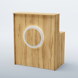 Ресепшен прямоугольный КРУГ №1, Дуб Золотистый