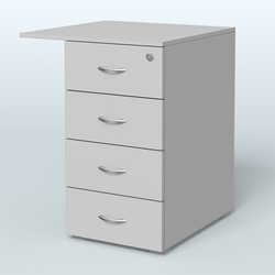 Брифинг-приставка с тумбой Прайм, Серый