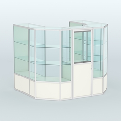 Павильон из профиля пристенный №3б ( 4,32 кв. м), Белый