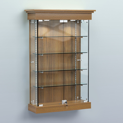 Витрина для музеев "Коллекция" настенная №1-4-РЕГ, Орех