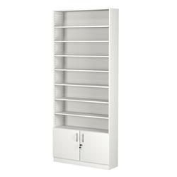 Стеллаж из ДСП с 7-ю полками 250x900 мм серии LEVEL-7 №11 (З/C - ДВП), Белый