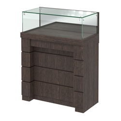 Торговый прилавок с утопленным фасадом широкий №УФ-1-900, Дуб Венге