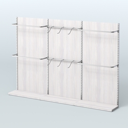 Система ЭЛЕГАНТ №1 пристенная с ДСП (3600 мм), Ясень Анкор светлый