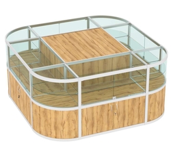 Прилавок-остров №4 (4 кв.м), Дуб Золотистый