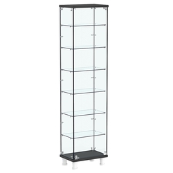 Витрина РОНДО №1-5 на ножках (задняя стенка стекло), Черный