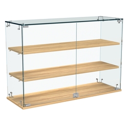 Витрина Истра настольная №29-ДП с прямыми полками из ДСП, Дуб Золотистый