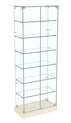 Узкая витрина на низком подиуме ИСТРА №9-600 , Крем Вайс