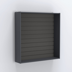 Витрина настенная №204-1В открытая с экономпанелью, Антрацит