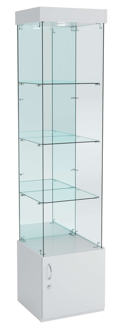 Витрина ИСТРА №104 стаканчик (З/С- зеркало), без дверей, Серый