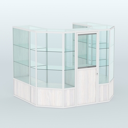 Павильон из профиля пристенный №3в ( 4,32 кв. м), Ясень Анкор светлый